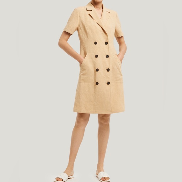Dresses & Skirts - BRAND NEW with tag: Gentle Herd short sleeve blazer dress. Color: oatmeal, small